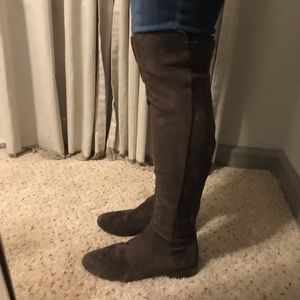 Over the knee boots chocolate brown